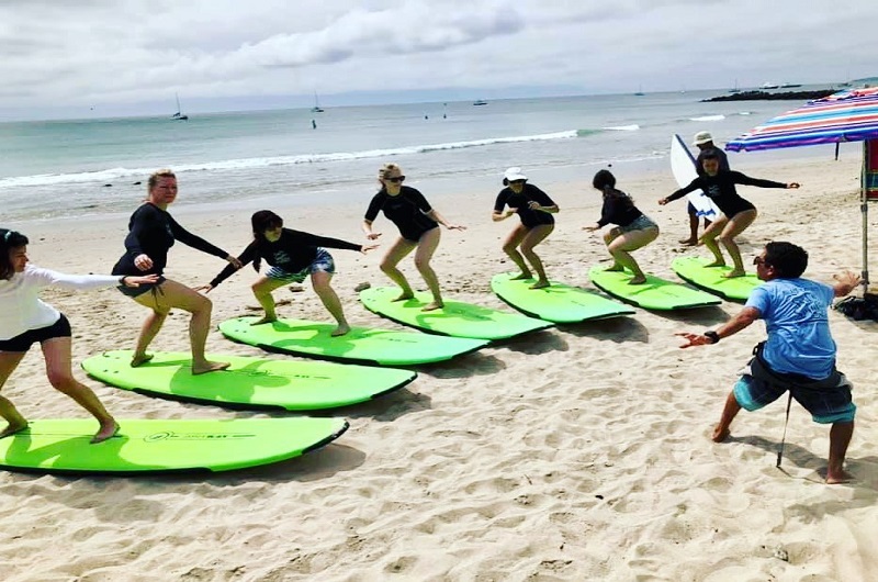 Surfing in Ensenada, Baja California 